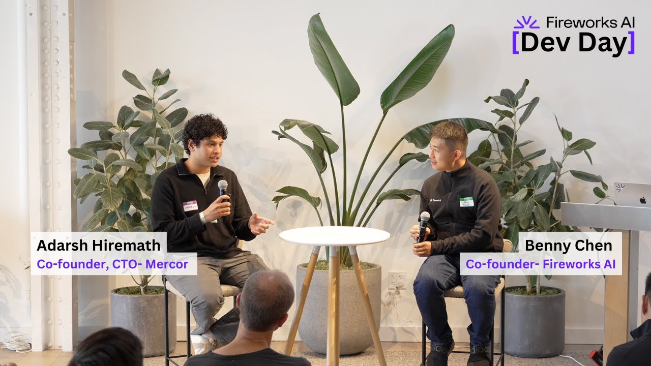 Fireworks AI [Dev Day] Fireside Chats- with Adarsh Hiremath (co-founder, CTO- Mercor)