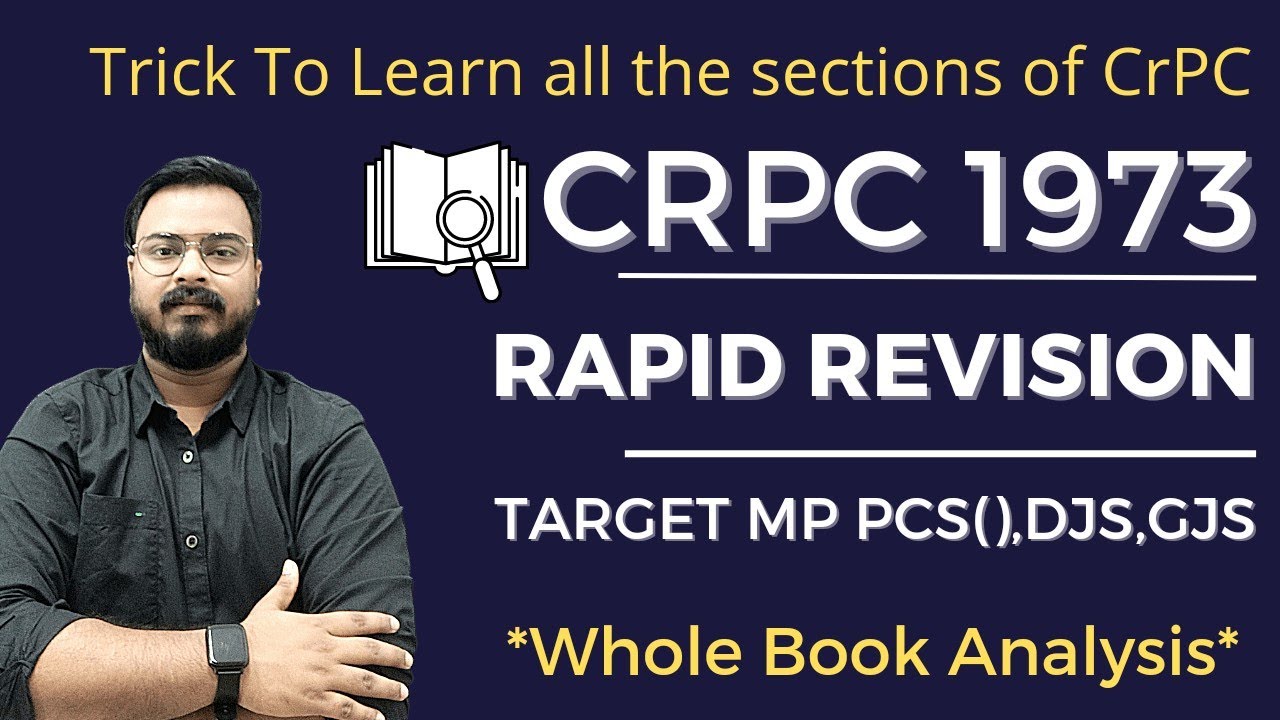 Complete CrPC | Criminal Procedure Code1973 Lectures By Sonu Sir | Target MP PCS(J),DJS,GJS | Part-1