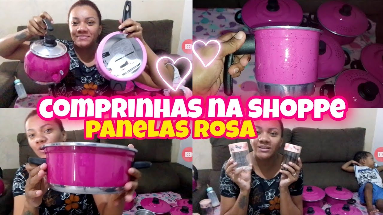 COMPRINHAS ROSA NA SHOPEE, AS PANELAS QUE TANTO QUERIA.💕#viralvideo #shopee#comprinhas