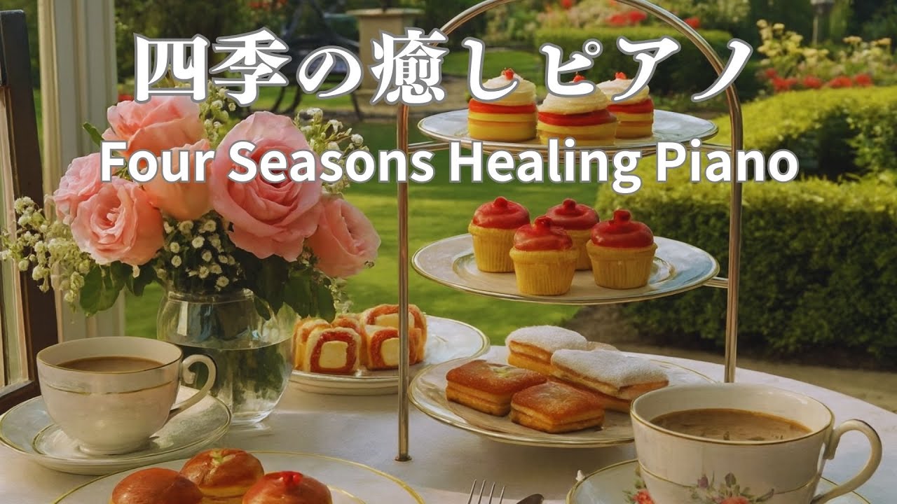 【リラックスBGM】20曲🧁ロマンティックピアノで心ほどけるリラックス Four Seasons Cafe Time | Relaxing BGM with Romantic Piano