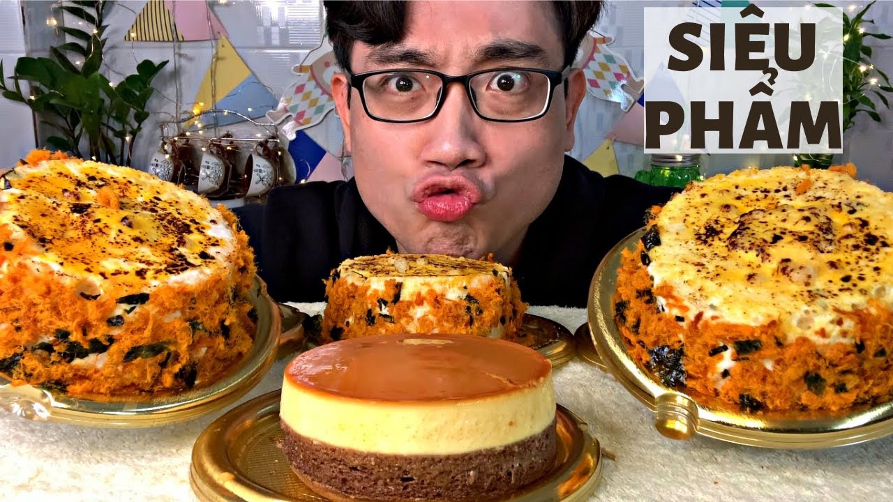Ăn Siêu Phẩm Bánh Gato Flan 🍮+ Bánh Bông Lan Phô Mai Cháy Nhân Lava Kim Sa Trứng Muối 🎂 Cực Béo Ngậy