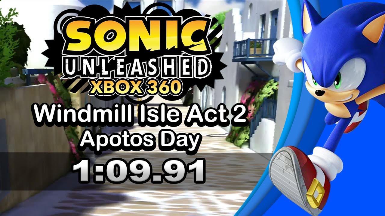 Sonic Unleashed Windmill Isle Day Act 2 Speedrun 