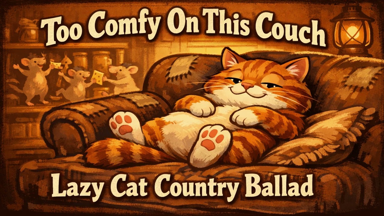Too Comfy On This Couch 🐱 Laid-Back Country Ballad About the Laziest Cat Ever! (AI Original)