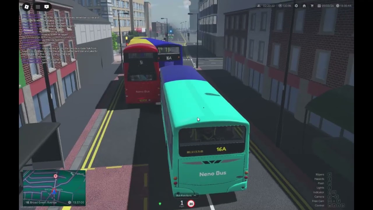 Neno Bus 16A route video using our eclipse 1