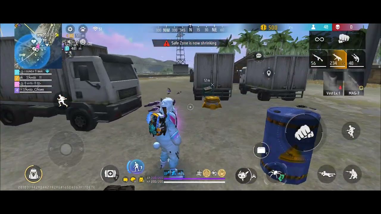 Today video free fire 🔥 match BR RENK ME game pley karte huye MR_ABHISHEK GAMERsupport subscribe now