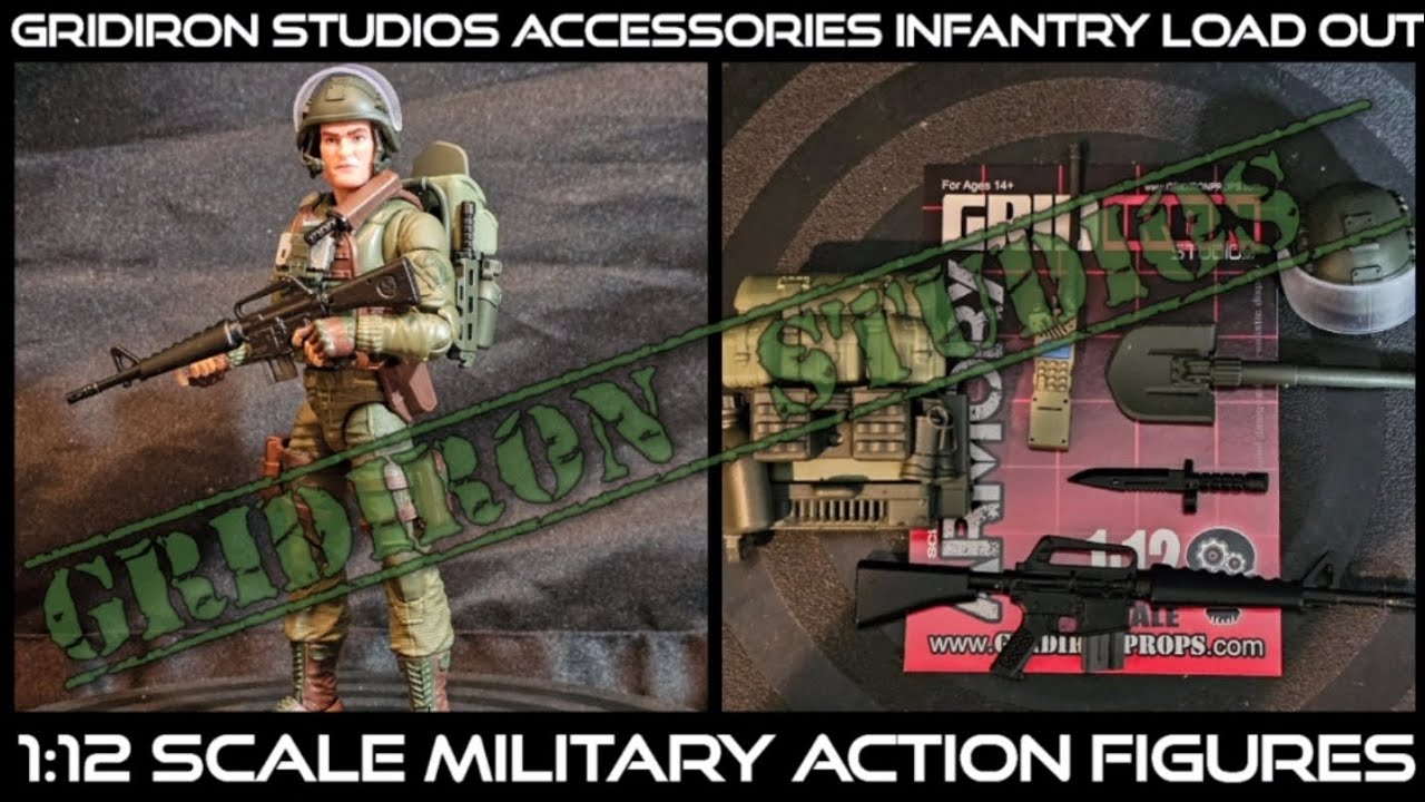 Gridiron_Studios Weapons & Accessories for 1:12 Scale: Infantry Load Out