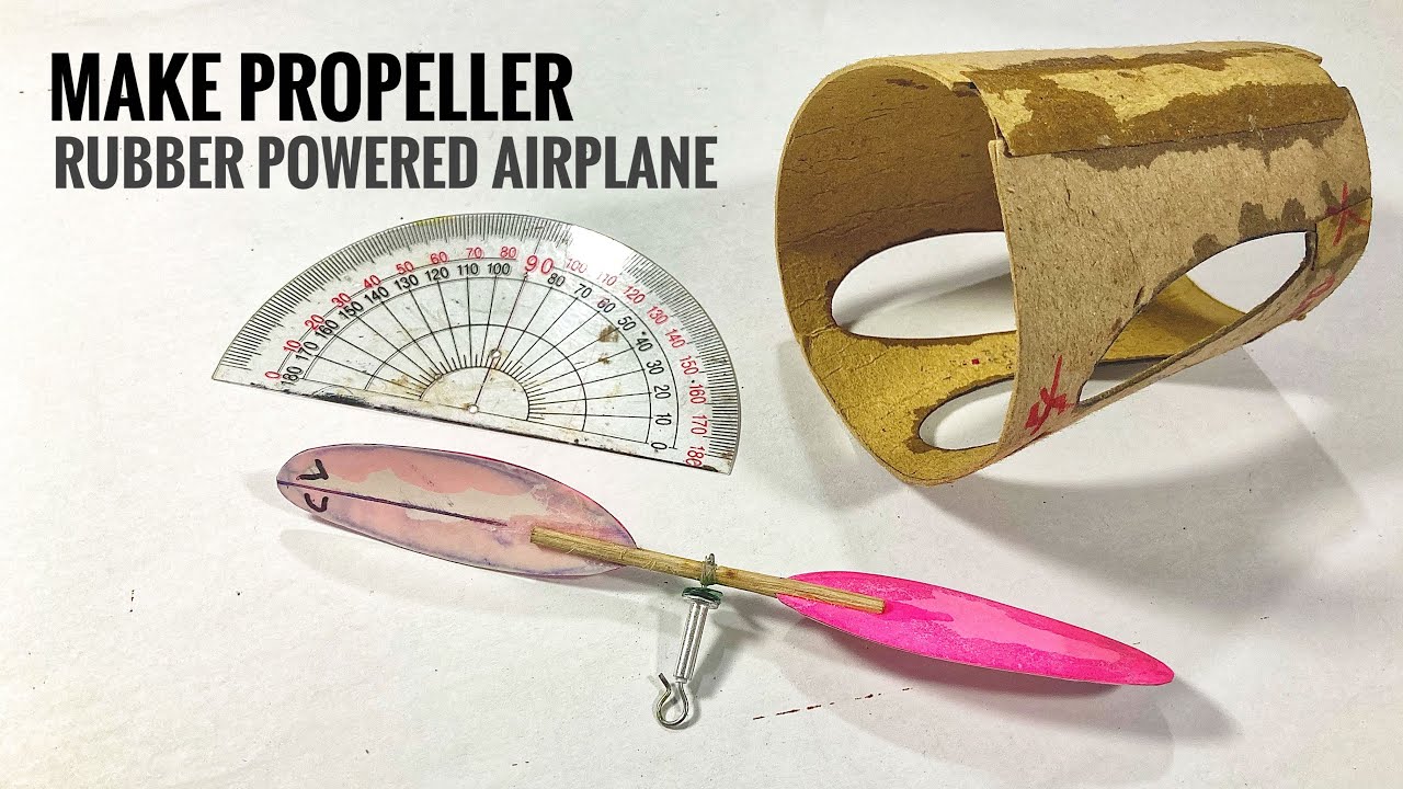Make Propeller Rubber Powered Airplane Easy