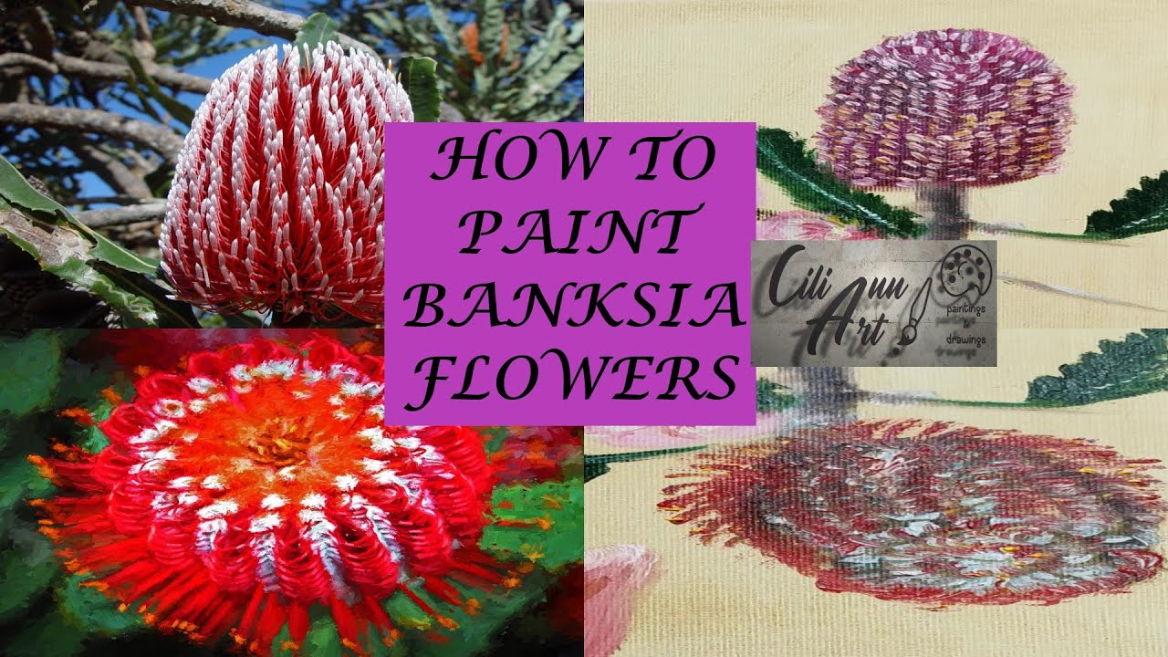 How To Paint  Banksia Flowers | Step By Step Painting Tutorial