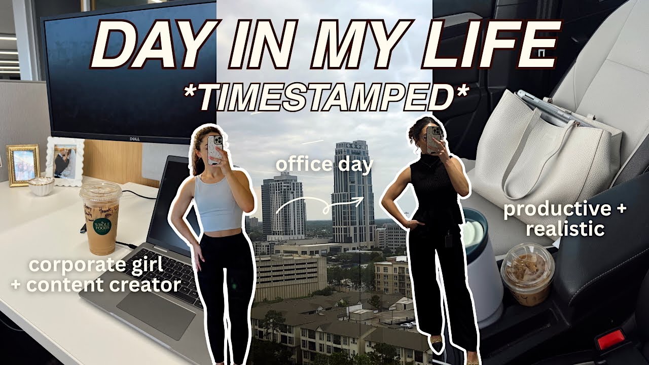 what a FULL day as a corporate girl + content creator REALLY looks like👩🏽‍💻🎞️ detailed & timestamped
