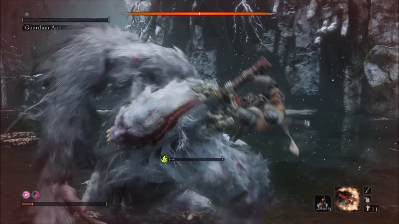 Sekiro: Shadows Die Twice Guardian Ape Boss Fight Perfect Deflection