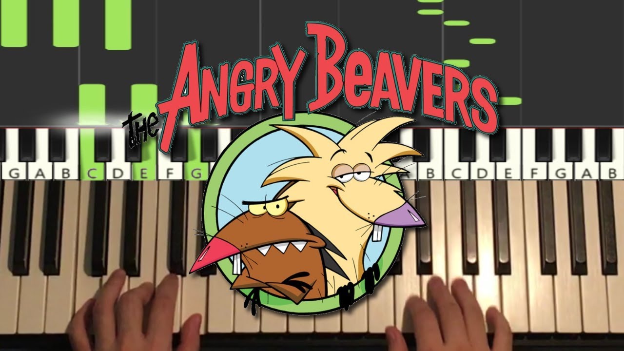 The Angry Beavers Theme Song (Piano Tutorial Lesson)