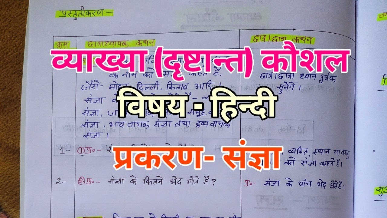व्याख्या कौशल विषय हिन्दी | vyakhyan kaushal | Micro teaching lesson plan subject hindi