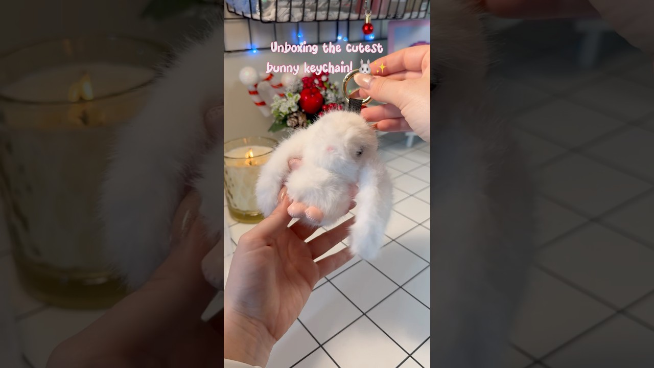 Unboxing the Cutest Bunny Keychain 🐰✨ | Fluffy Bag Accessory!
