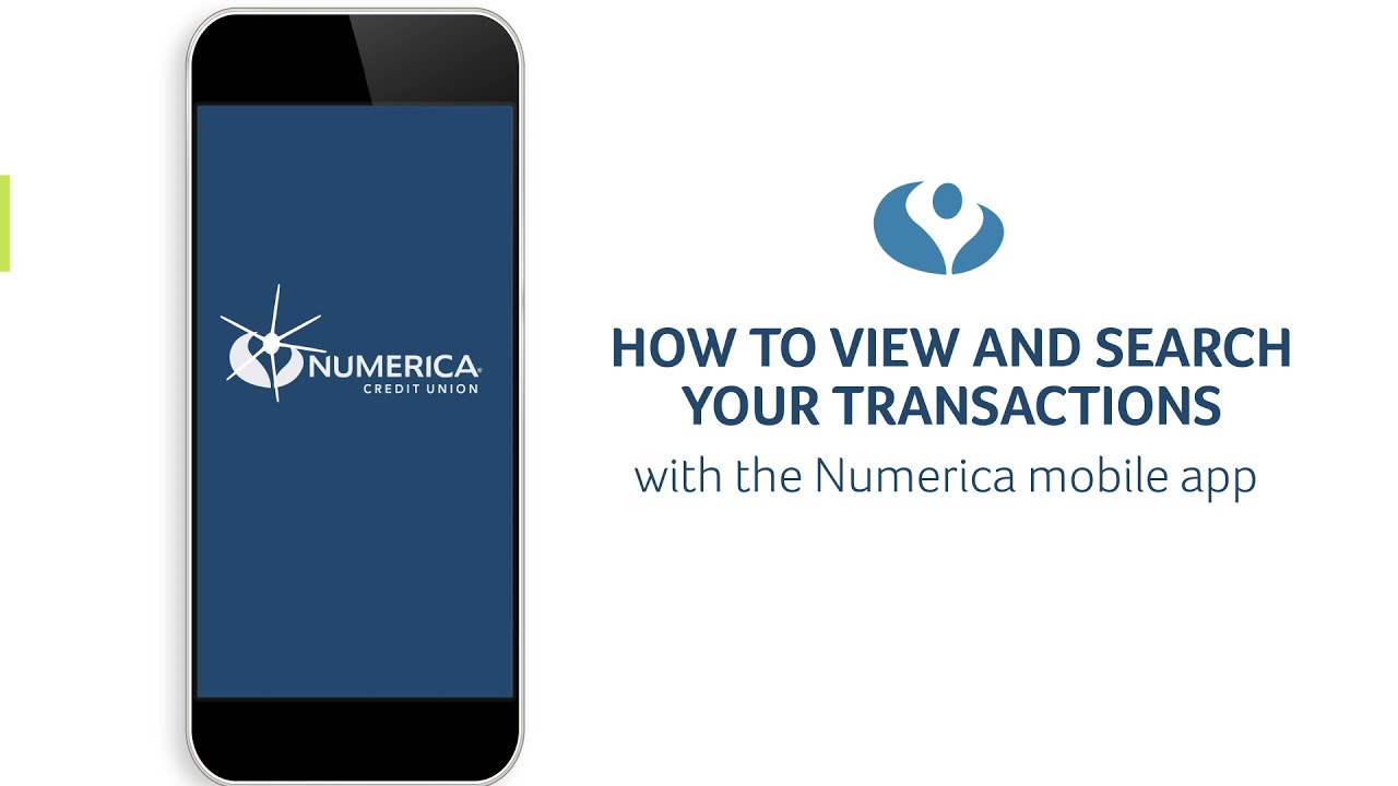 View and search your transactions in Numerica's mobile app