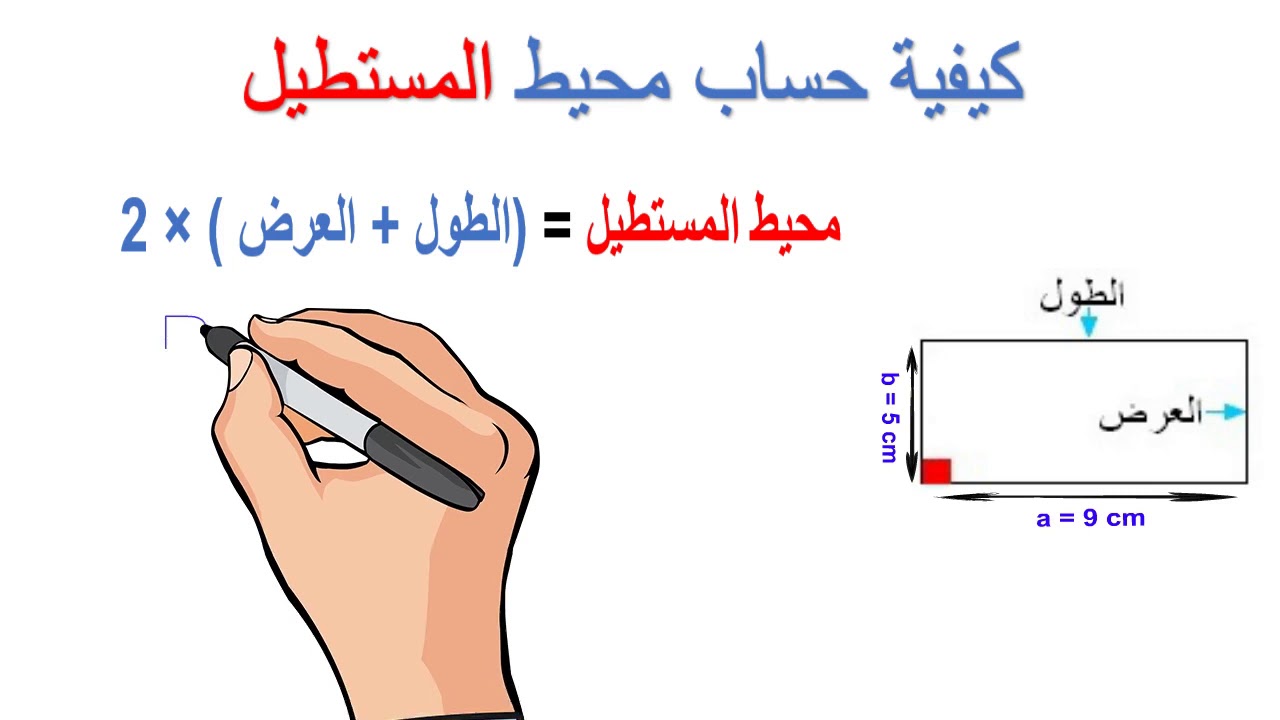 الأشكال الهندسية - كيفية حساب محيط ومساحة المستطيل