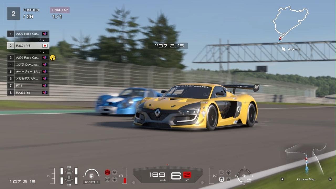 PS5【GT7】Renault Sport R.S.01 '16:1144kg:Nürburgring:GT Sophy: #GT7 #PS5
