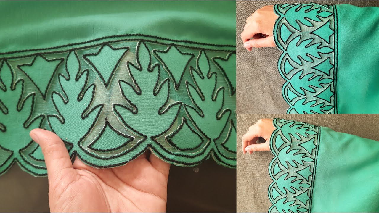 Latest cut work sleeves Design _ Eid special Dress design 2024 _Embroidery And Cut work design