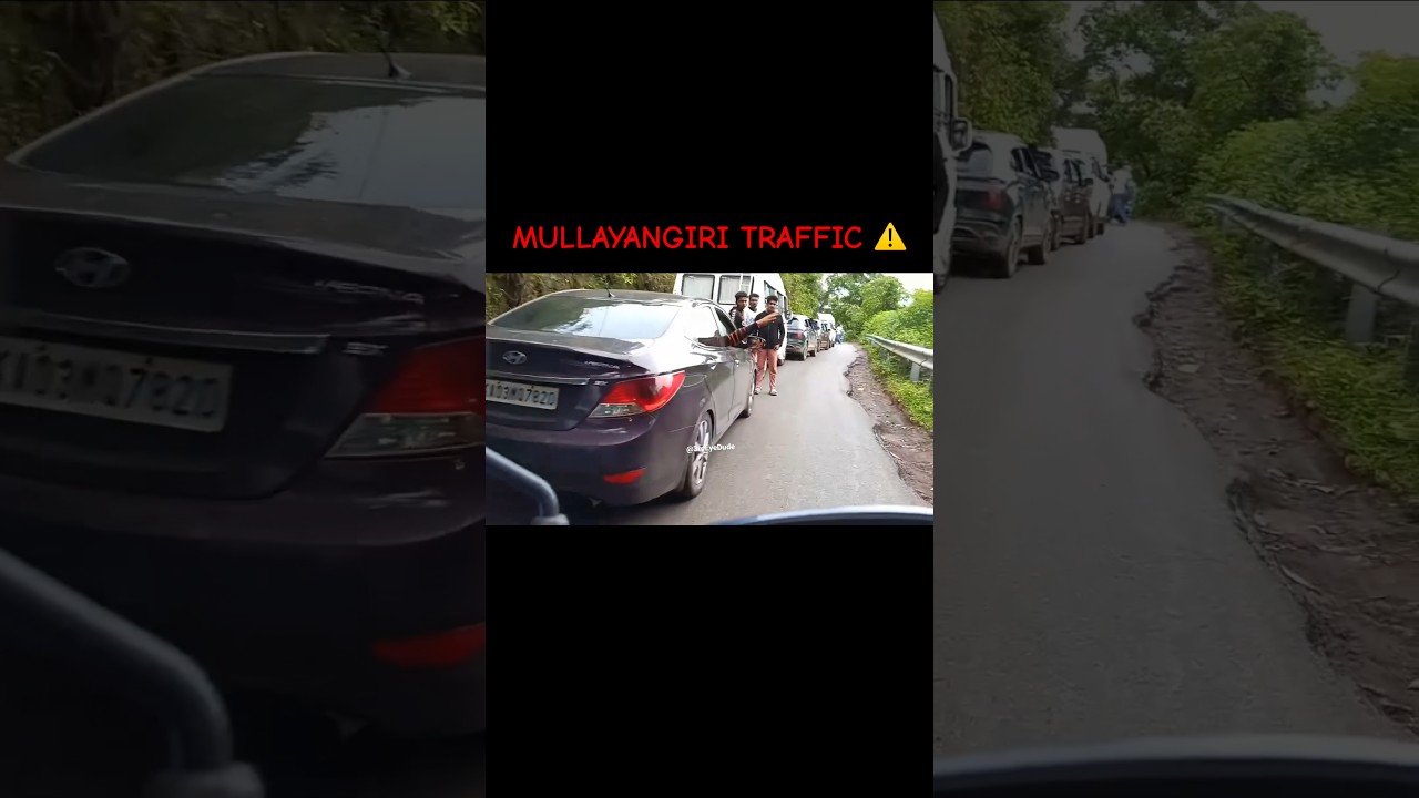 Recent Traffic at Mullayangiri (Please do not travel in the wrong way🙏)#mullayanagiri #traffic