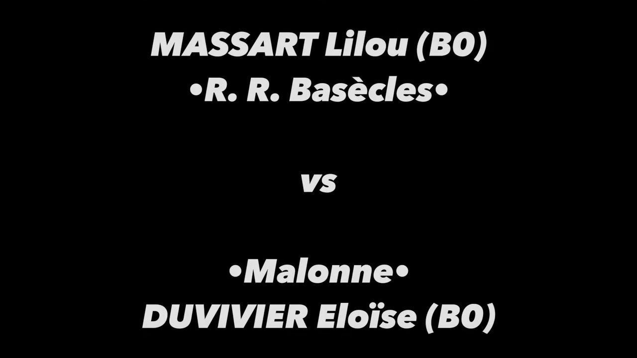 Tennis de Table ·Championnat de Belgique· Demi-finale Dames B - MASSART Lilou vs DUVIVIER Eloïse