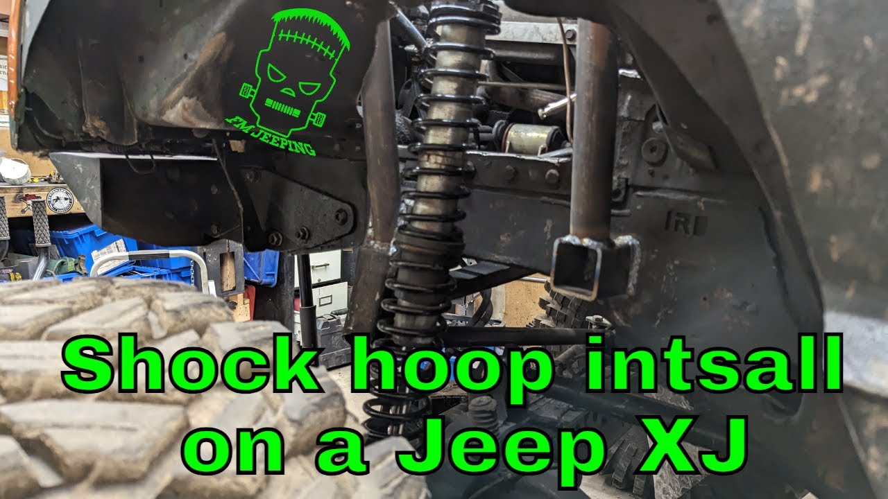 Mounting front shock hoops on a Jeep Cherokee XJ