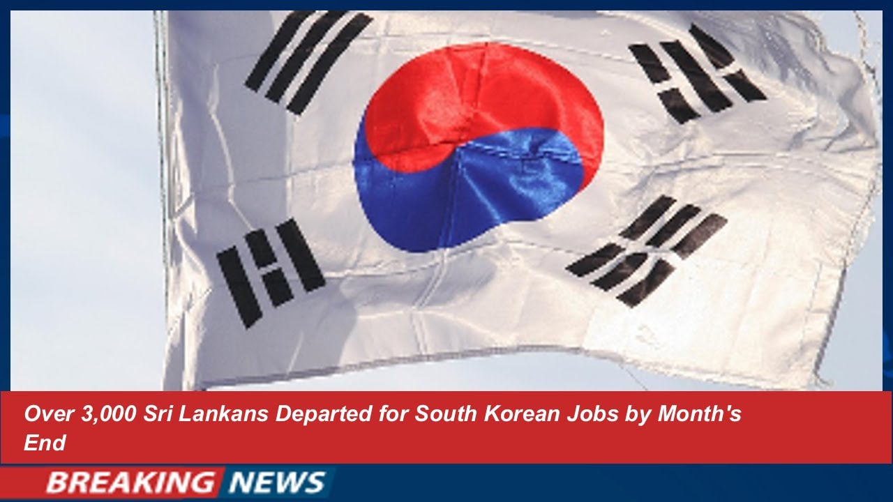 Over 3,000 Sri Lankans Departed for South Korean Jobs by Month's End
