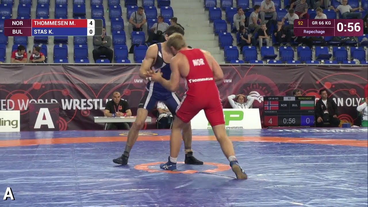 Repechage GR - 66 kg: M. THOMMESEN (NOR) df. K. STAS (BUL), 4-0
