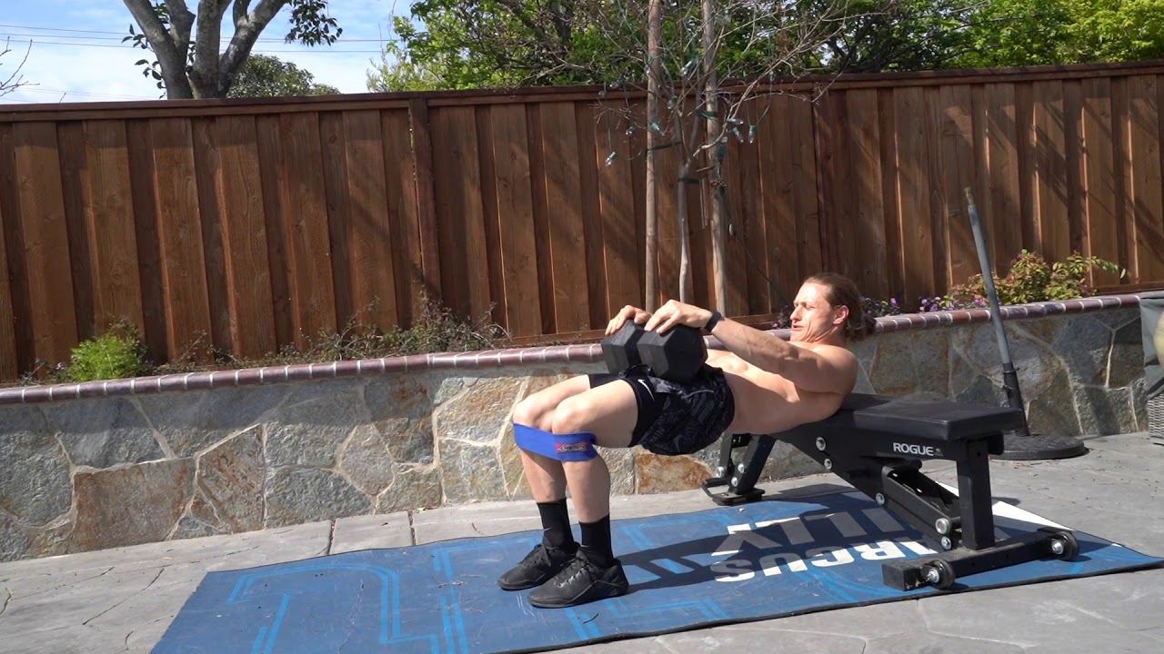 Glute Loop Dumbbell Hip Thrust