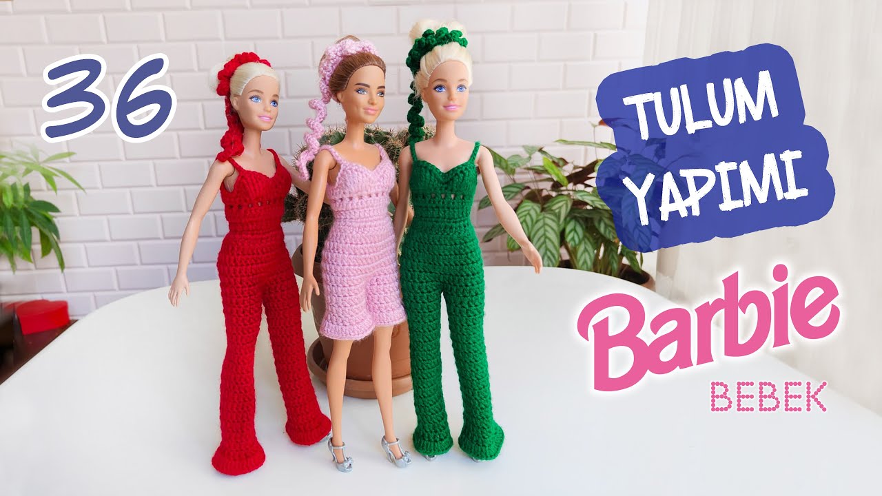 Barbie Bebek Kıyafet 36 - Tulum Yapımı Çok Kolay