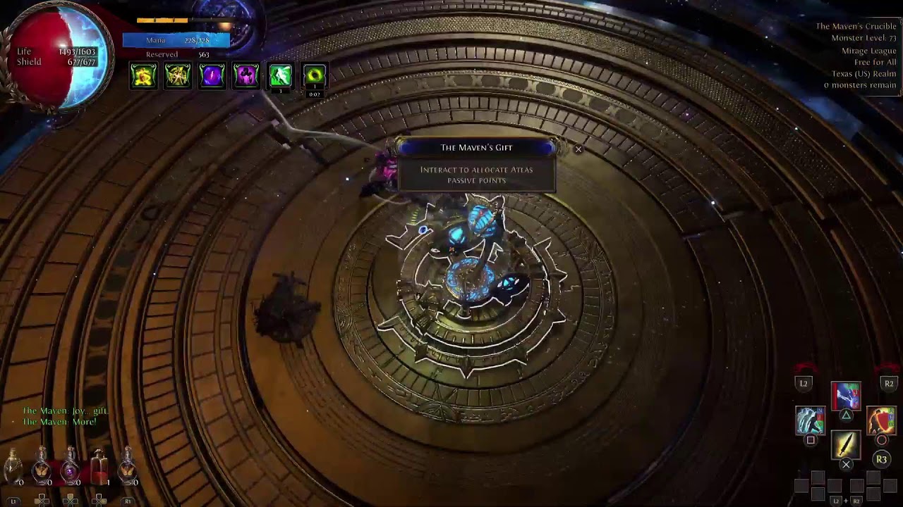 T9 map Scion Ascendant Hierophant Ranger Kinetic Fusillade Totem Ballista PoE 3.28 Mirage League