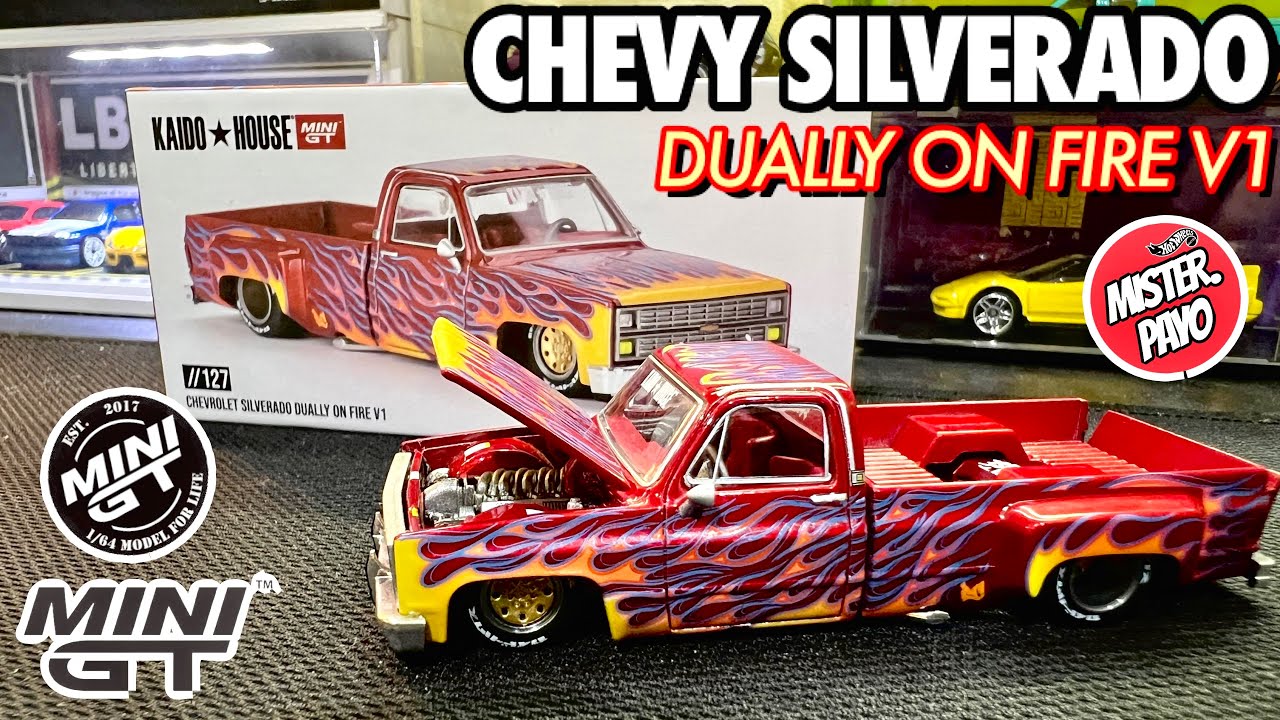 CHEVROLET SILVERADO DUALLY ON FIRE - MINI GT x KAIDO HOUSE! UNBOXING AND FULL REVIEW!
