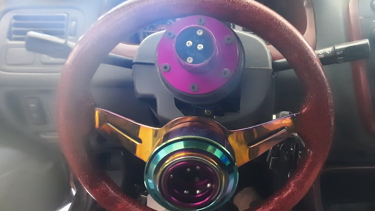 99 civic steering wheel removal and quick release install and horn wiring