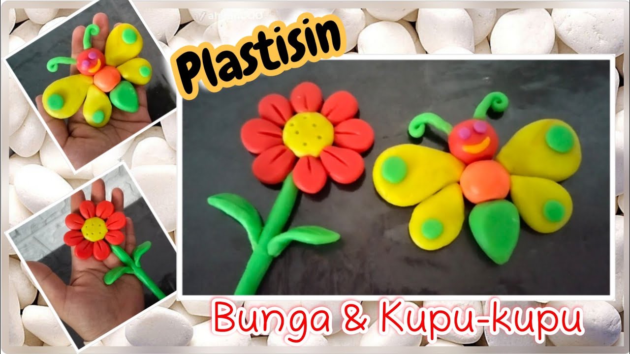 Kupu-kupu dan Bunga dari Plastisin || How to Make Butterfly and Flower from Clay