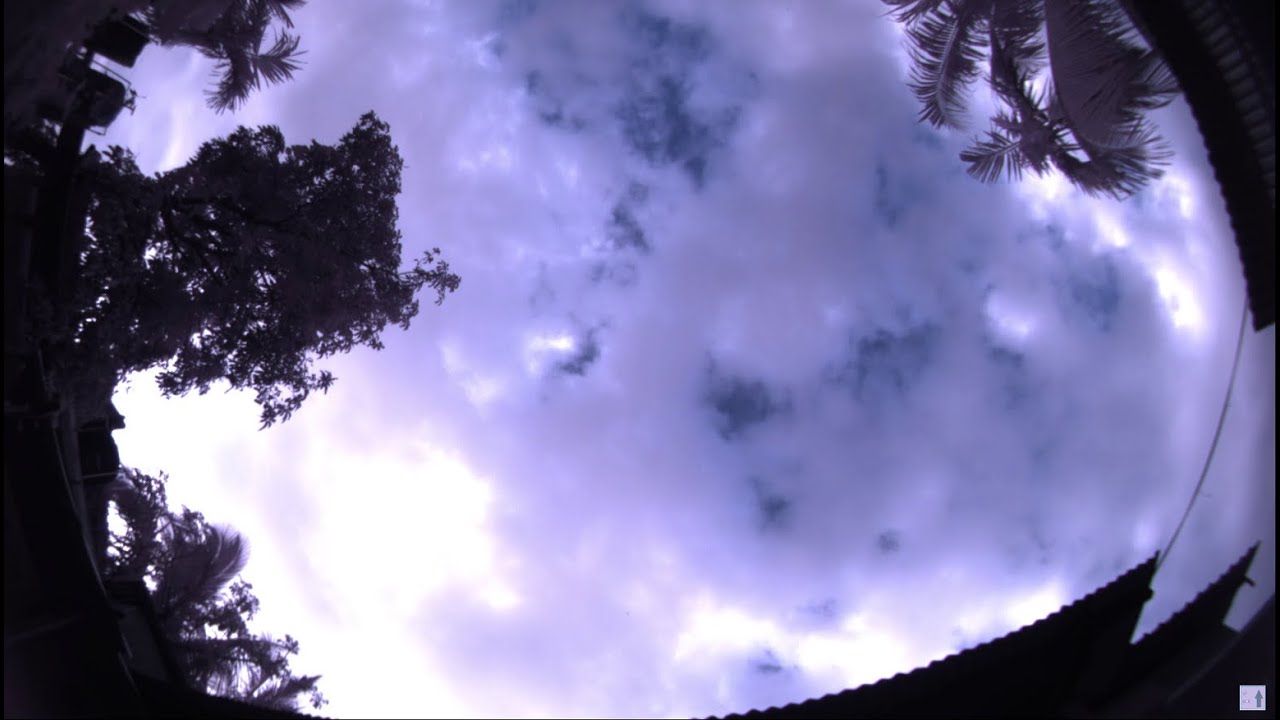 ZWO all-sky lens timelapse | ZWO ASI462 as all-sky camera | Day-night transition | Clouds timelapse.