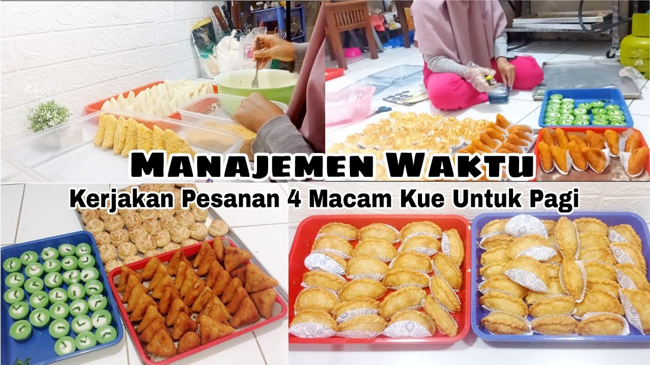 DAILY VLOG KERJAKAN PESANAN 4 MACAM KUE TANPA ASISTEN | IDE ISIAN SNACK BOX