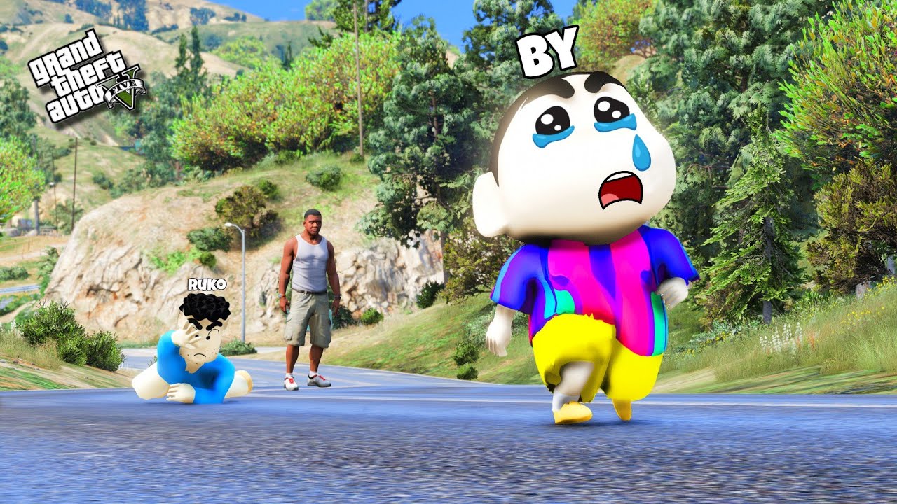 Shinchan Left his Mom,Dad & Franklin In Gta5 (SAD STORY)