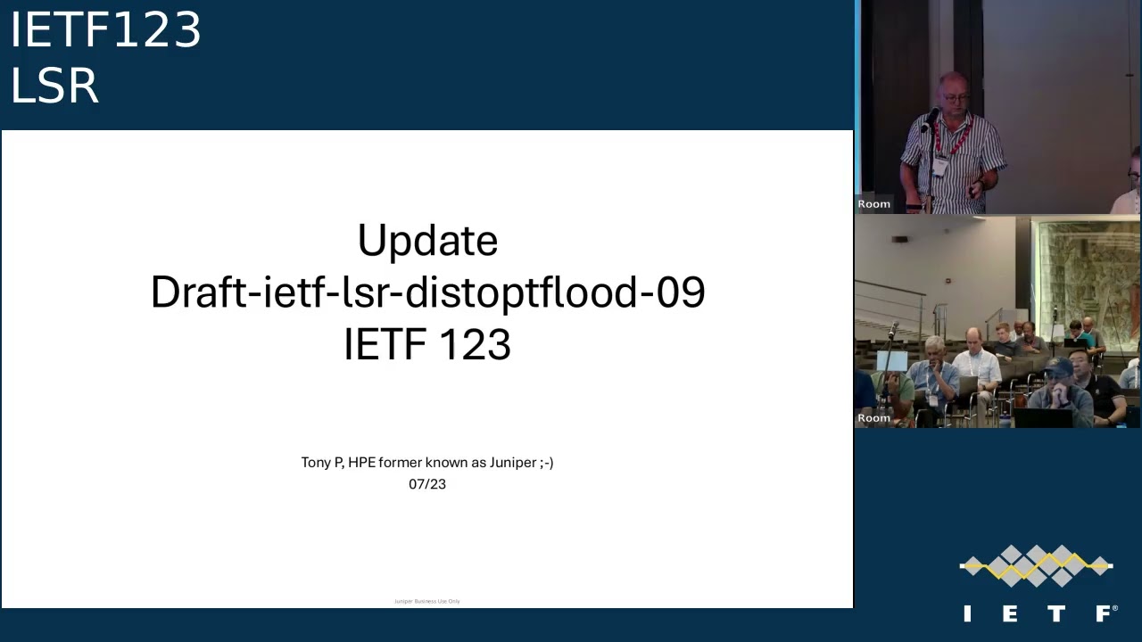 IETF 123: Link State Routing (LSR) 2025-07-22 15:00