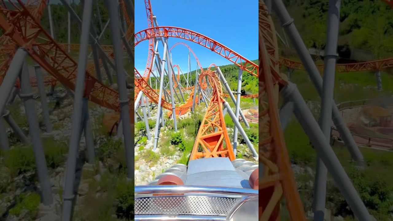 Korea&rsquo;s BRAND NEW Launch Coaster!? 😨 Insane INVERSIONS! #shorts #travel