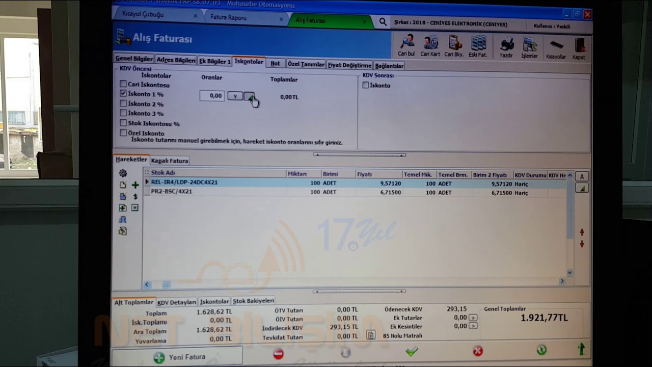 AKINSOFT Wolvox 8 Cari, Fatura, Stok Eğitimi 2