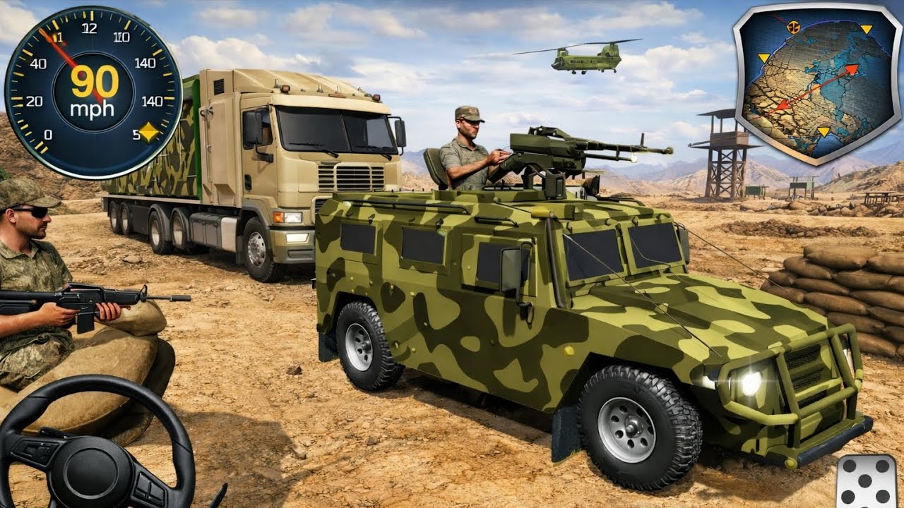Army Truck Driving Cargo Games US Offroad Army Truck Driving 3D 2025 - Android Game