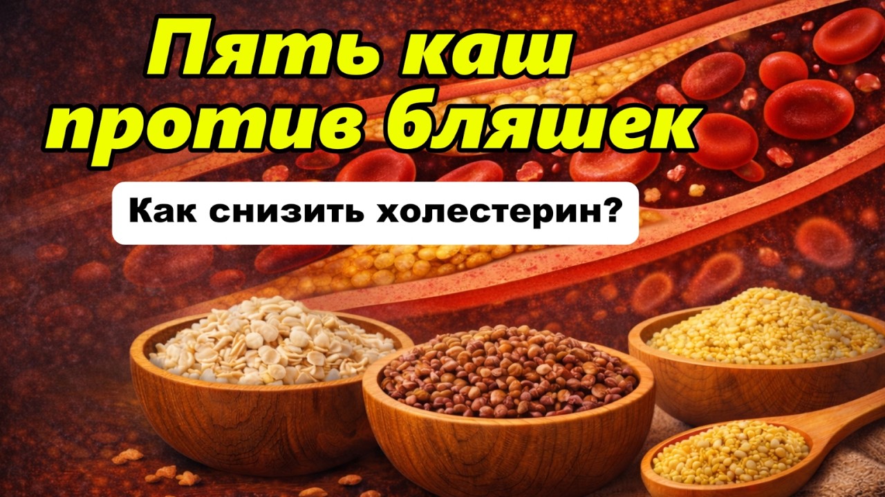 5 КАШ ПРОТИВ ХОЛЕСТЕРИНОВЫХ БЛЯШЕК | Что есть, чтобы защитить сосуды