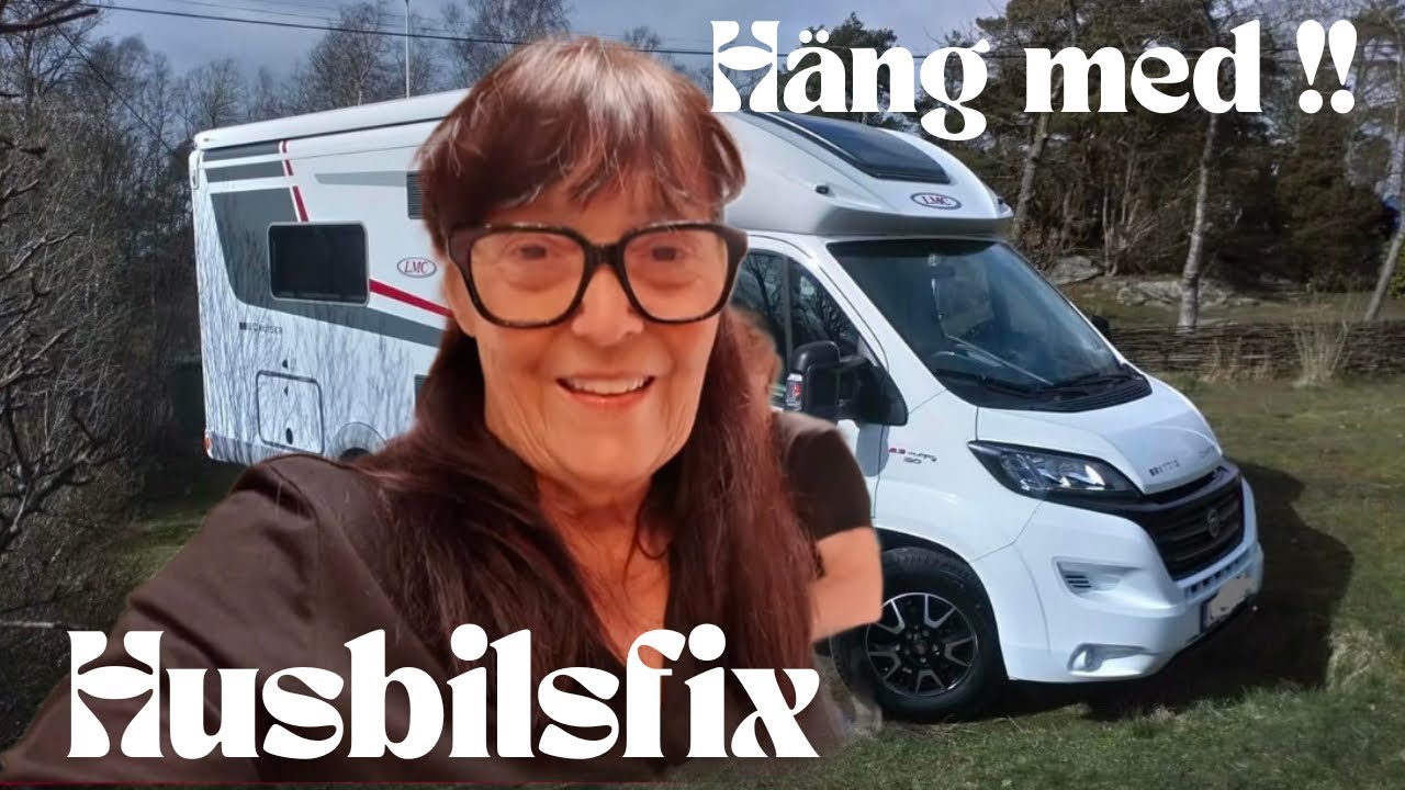 Vi fixar och donar i vår husbil LMC T712