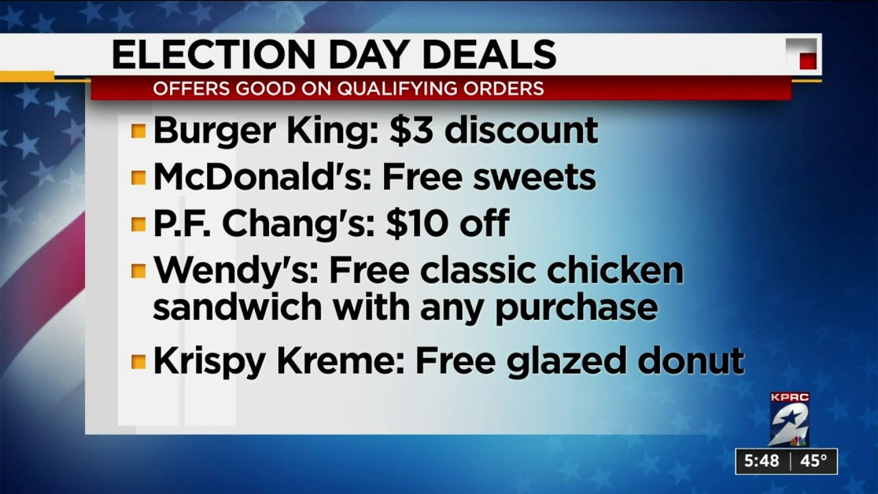 Election Day Freebies and Deals