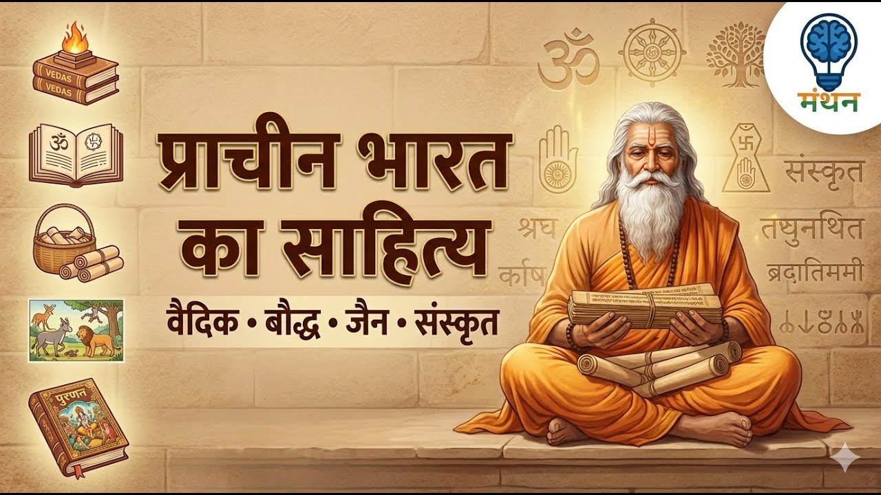 प्राचीन भारत के प्रमुख साहित्य | Ancient Indian Literature | UPSC BPSC SSC | manthan