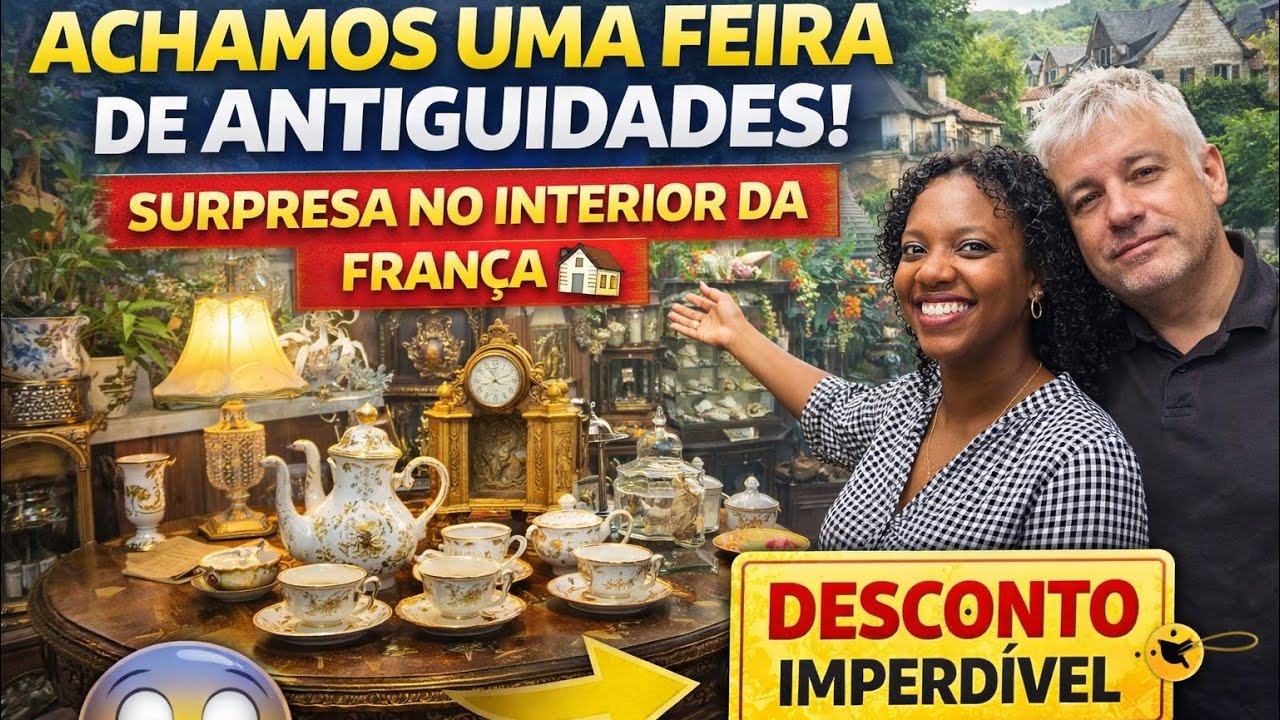 Achamos uma Feira de Antiguidades no Interior da França! | Vilarejos e Tesouros Escondidos 🇫🇷