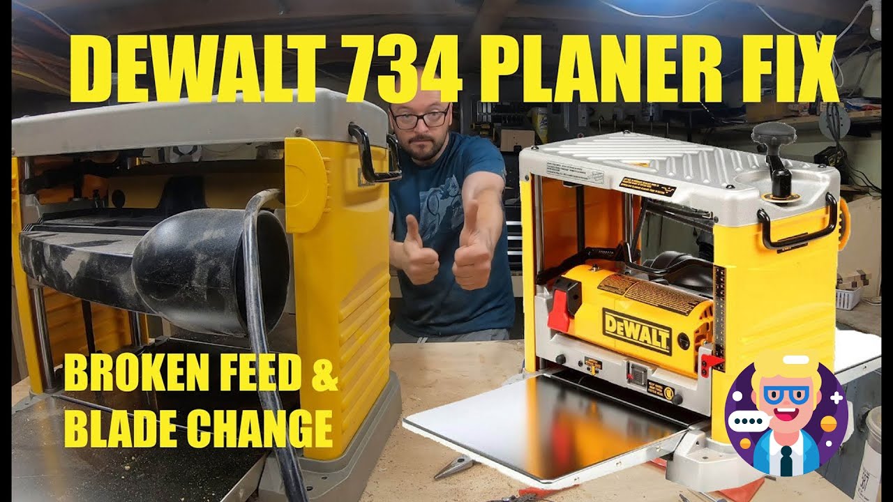 Day 13 - Dewalt 734 Planer Broken feed easy fix and blade change