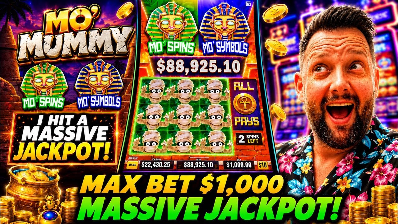 I Started Doing Max Bets of $1,000 & HiT a MoNSTER BoNUS on Mo Mummy