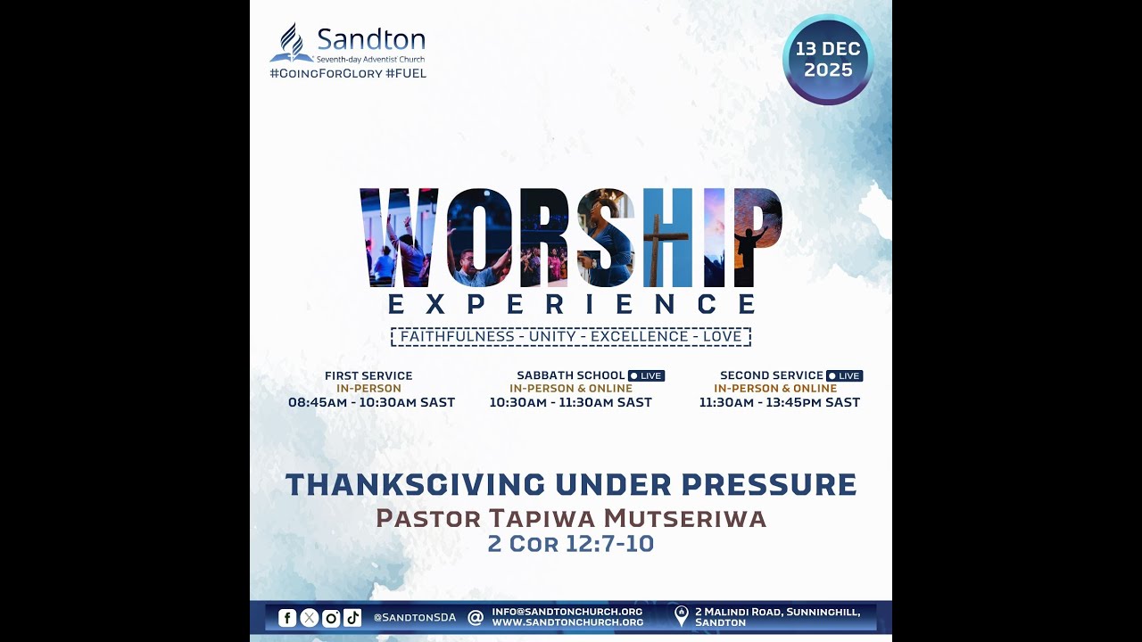 Sandton SDA Church LIVE  - 13 December 2025