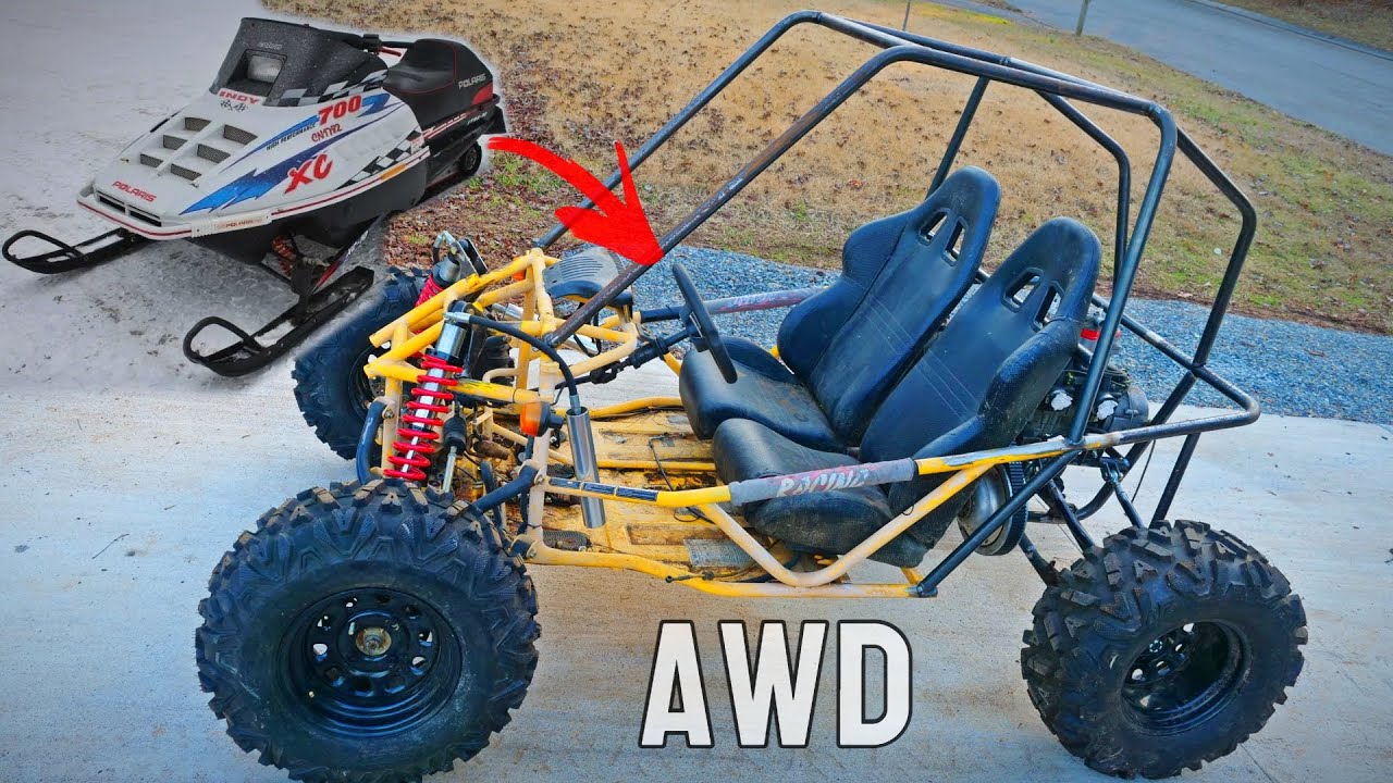 Building mini SXS 4WD Snowmobile Powered Buggy! +New Bike reveal
