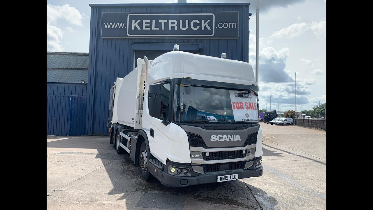 (SOLD) August 2019 #Scania L280B 6x24NB Low Entry Domestic Twin Bin Lift Faun Zoeller Variopress