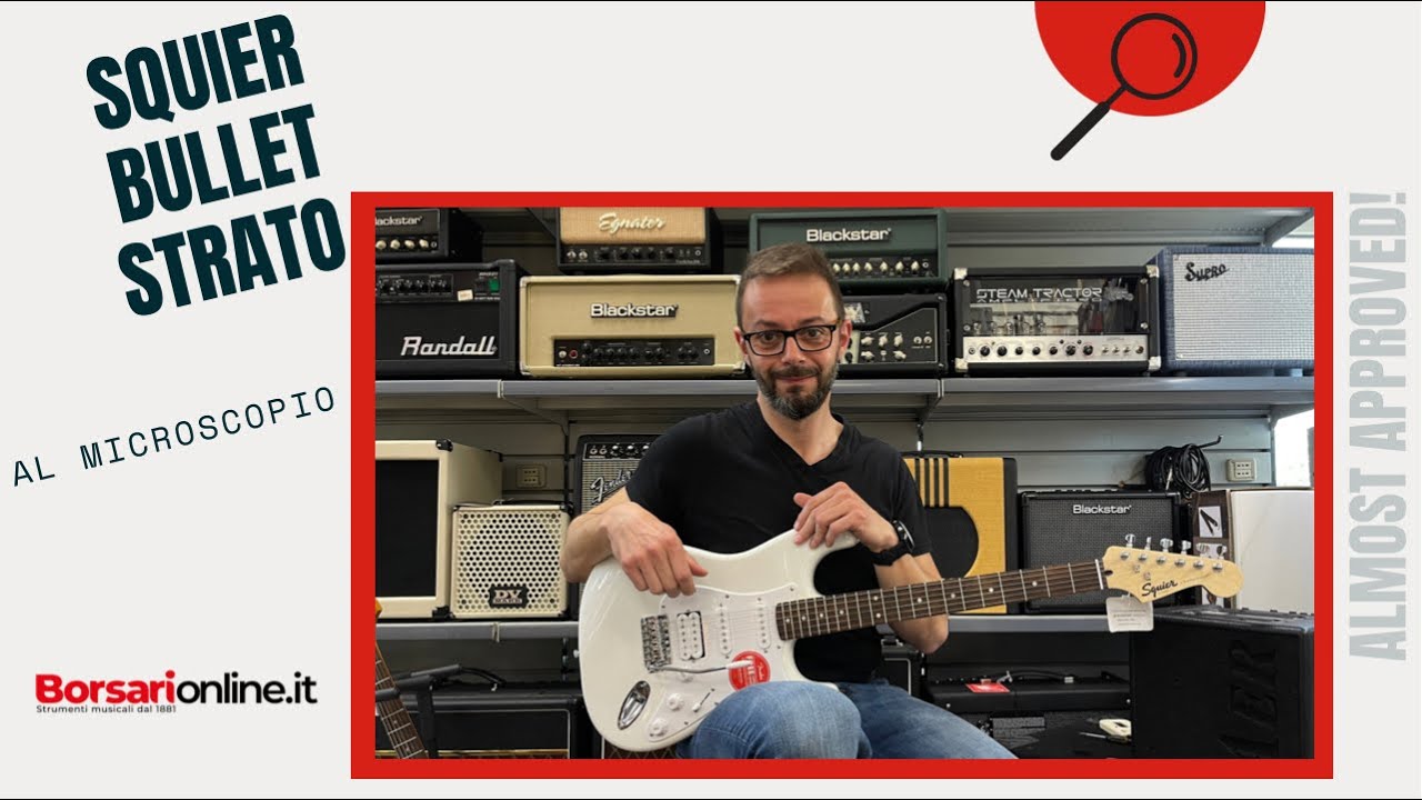 Prova chitarra elettrica SQUIER by Fender BULLET STRATOCASTER da studio a cura di borsarionline